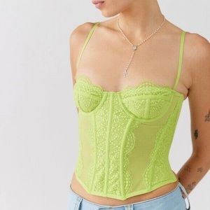 Green Urban Modern Love Corset
